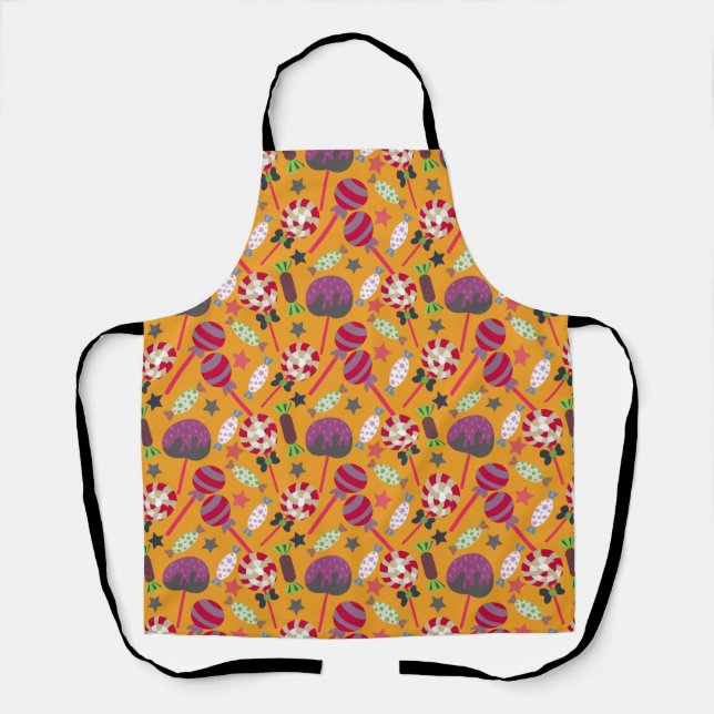 Candy pattern | Lollies pattern | lollipop 23 Apron (Front)