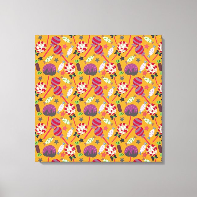 Candy pattern | Lollies pattern | lollipop 23 Canvas Print (Front)