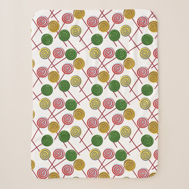 Candy pattern | Lollies pattern | lollipop 24 Sherpa Blanket (Front)