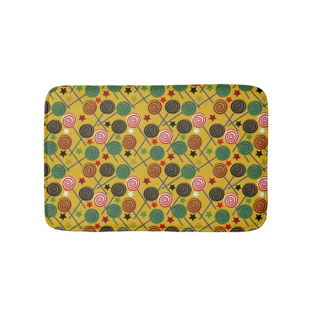 Candy pattern | Lollies pattern | lollipop 25 Bath Mat (Front)