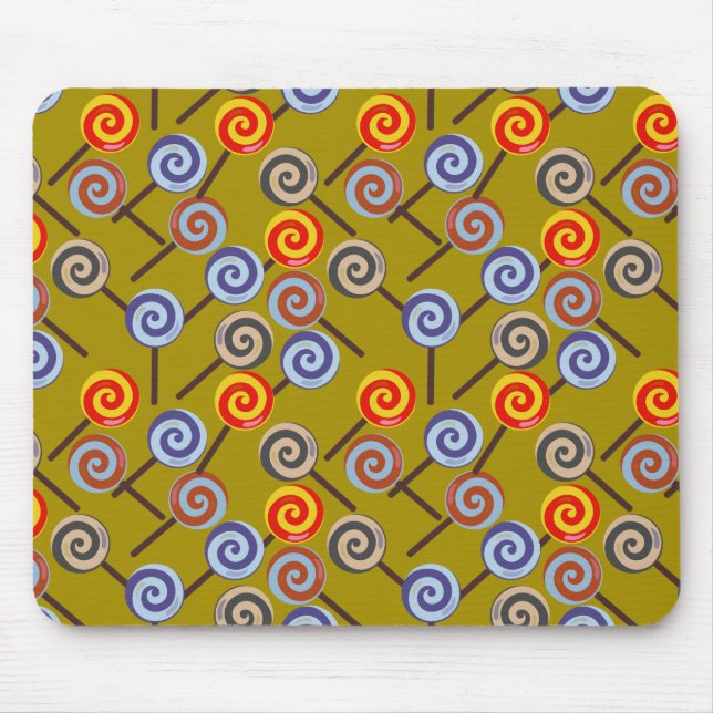 Candy pattern | Lollies pattern | lollipop 26 Mouse Pad (Front)