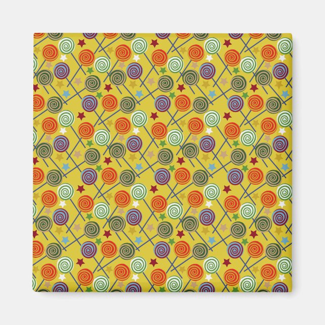 Candy pattern | Lollies pattern | lollipop 30 Magnet (Front)