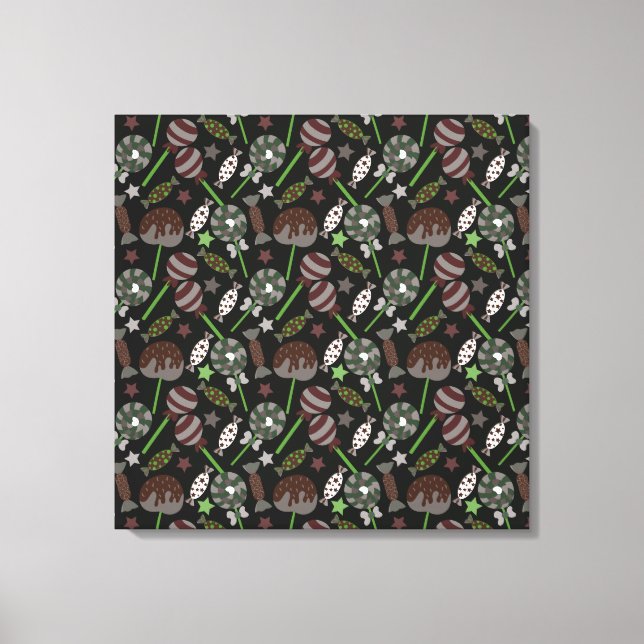 Candy pattern | Lollies pattern | lollipop 31 Canvas Print (Front)