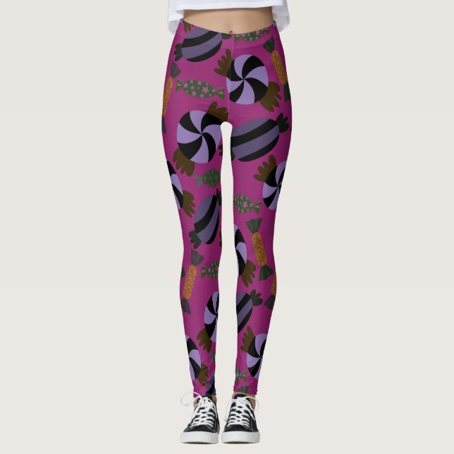Candy pattern | Lollies pattern | lollipop 33 Leggings (Front)