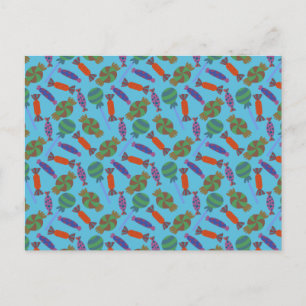Candy pattern Lollies pattern lollipop 36 Postcard