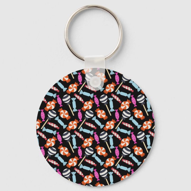 Candy pattern | Lollies pattern | lollipop 37 Key Ring (Front)
