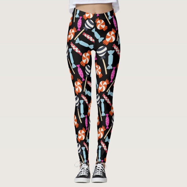 Candy pattern | Lollies pattern | lollipop 37 Leggings (Front)