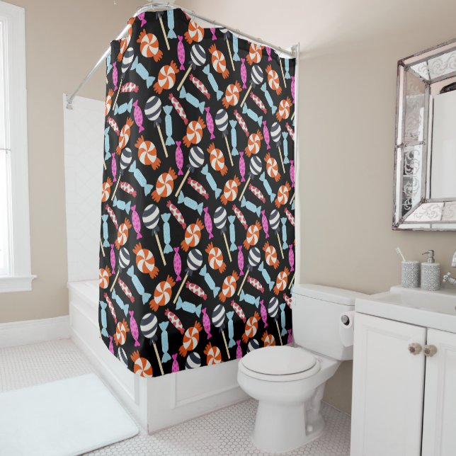 Candy pattern | Lollies pattern | lollipop 37 Shower Curtain (In Situ)