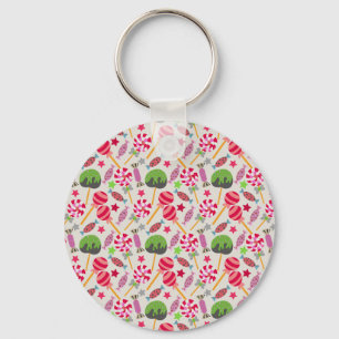 Candy pattern Lollies pattern lollipop 38 Key Ring