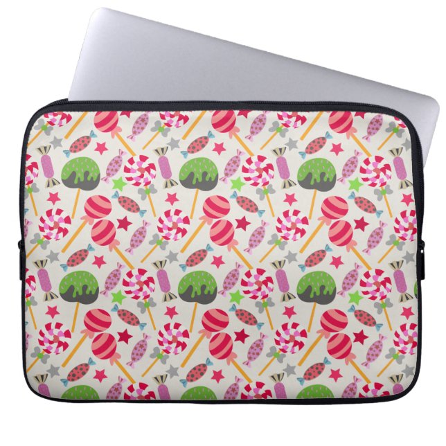 Candy pattern | Lollies pattern | lollipop 38 Laptop Sleeve (Front)