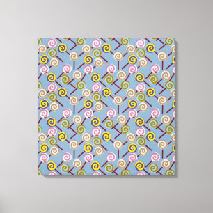 Candy pattern   Lollies pattern   lollipop 3 Canvas Print