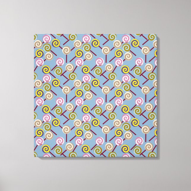 Candy pattern | Lollies pattern | lollipop 3 Canvas Print (Front)
