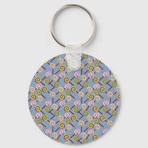 Candy pattern Lollies pattern lollipop 3 Key Ring