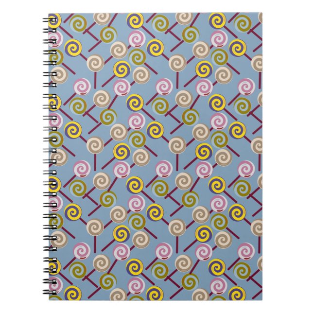 Candy pattern | Lollies pattern | lollipop 3 Notebook (Front)