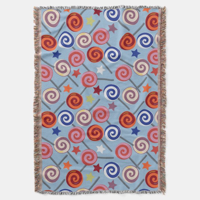 Candy pattern | Lollies pattern | lollipop 40 Throw Blanket (Front Vertical)
