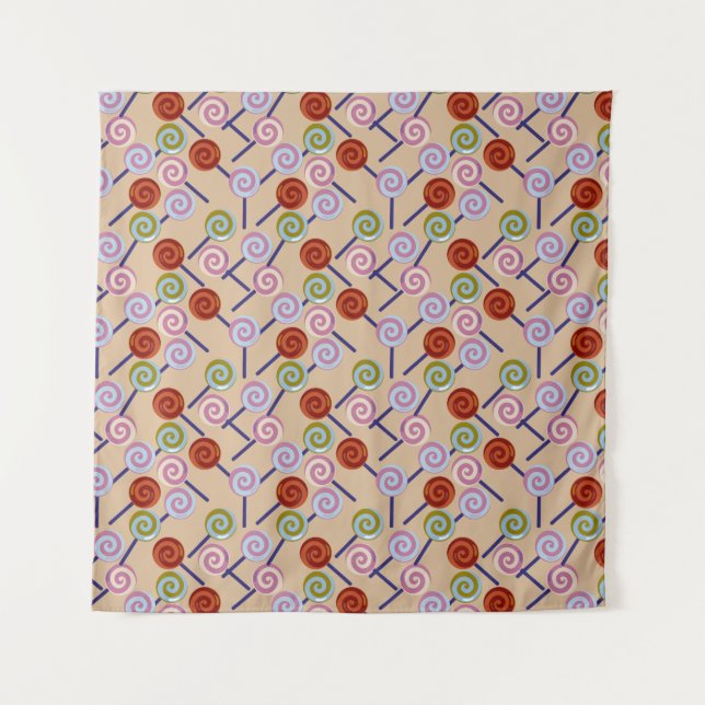Candy pattern | Lollies pattern | lollipop 41 Tapestry (Front)