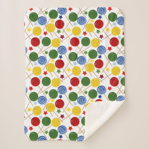 Candy pattern Lollies pattern lollipop 43 Sherpa Blanket