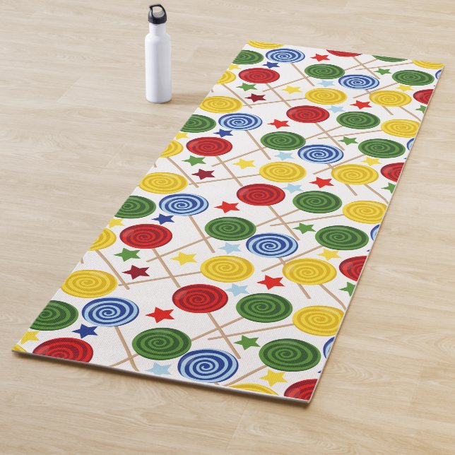 Candy pattern | Lollies pattern | lollipop 43 Yoga Mat (In Situ)