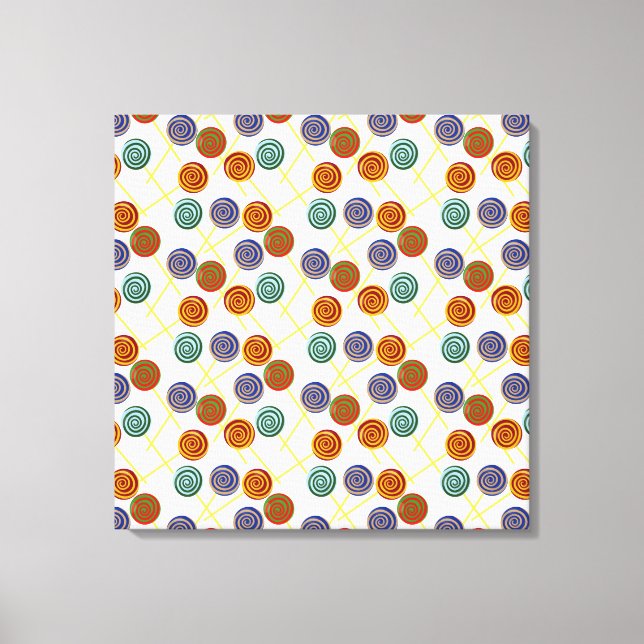 Candy pattern | Lollies pattern | lollipop 47 Canvas Print (Front)