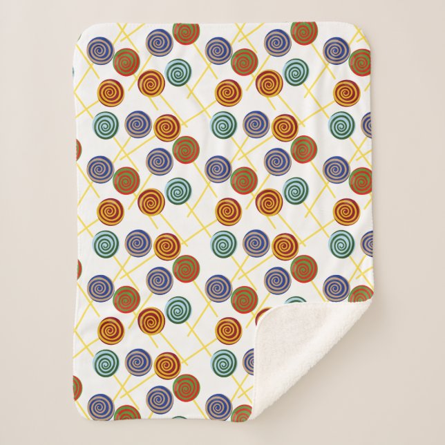 Candy pattern | Lollies pattern | lollipop 47 Sherpa Blanket (Front)