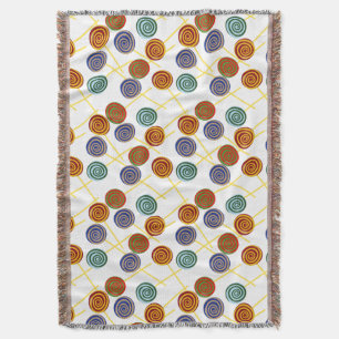 Candy pattern Lollies pattern lollipop 47 Throw Blanket