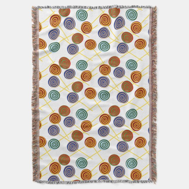 Candy pattern | Lollies pattern | lollipop 47 Throw Blanket (Front Vertical)