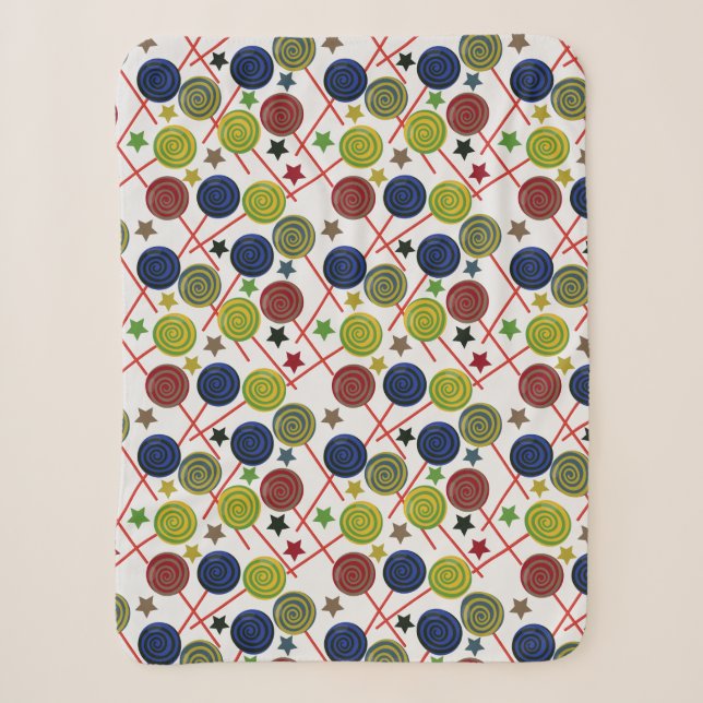 Candy pattern | Lollies pattern | lollipop 48 Sherpa Blanket (Front)