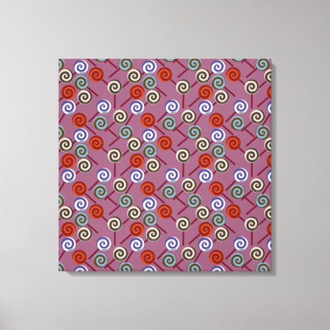 Candy pattern | Lollies pattern | lollipop 49 Canvas Print (Front)