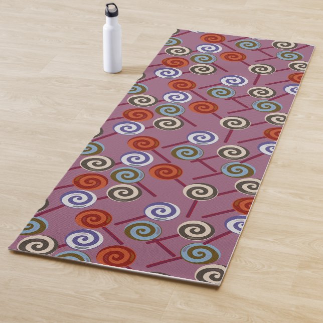 Candy pattern | Lollies pattern | lollipop 49 Yoga Mat (In Situ)
