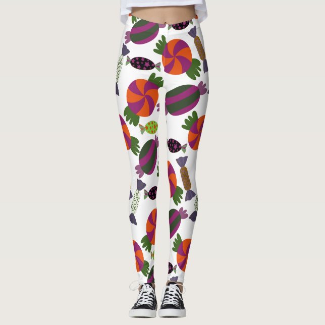 Candy pattern | Lollies pattern | lollipop 51 Leggings (Front)