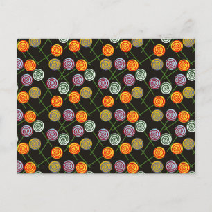 Candy pattern Lollies pattern lollipop 52 Postcard