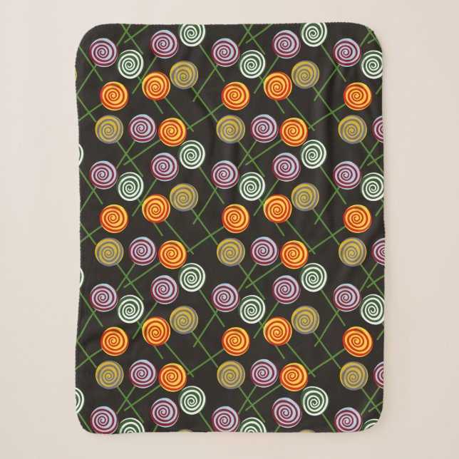 Candy pattern | Lollies pattern | lollipop 52 Sherpa Blanket (Front)