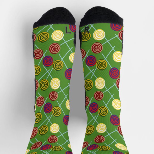 Candy pattern | Lollies pattern | lollipop 58 Canv Socks (Top)