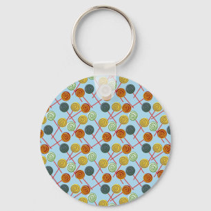 Candy pattern Lollies pattern lollipop 5 Key Ring
