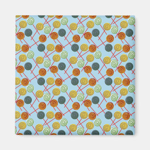 Candy pattern   Lollies pattern   lollipop 5 Magnet