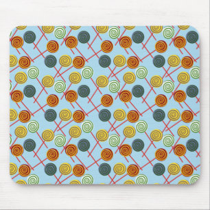 Candy pattern   Lollies pattern   lollipop 5 Mouse Pad