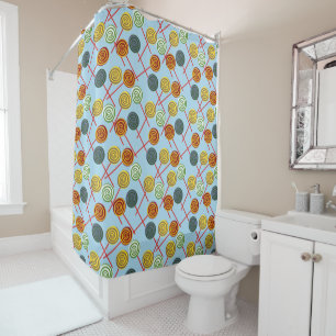 Candy pattern   Lollies pattern   lollipop 5 Shower Curtain