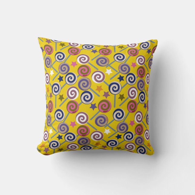 Candy pattern | Lollies pattern | lollipop 60 Cushion (Front)