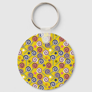 Candy pattern Lollies pattern lollipop 60 Key Ring