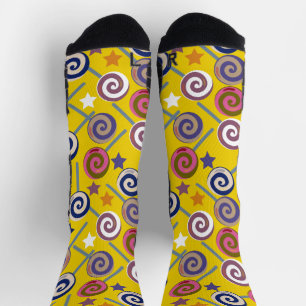 Candy pattern   Lollies pattern   lollipop 60 Thro Socks