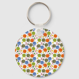 Candy pattern Lollies pattern lollipop 61 Key Ring