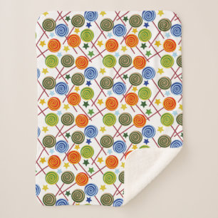 Candy pattern   Lollies pattern   lollipop 61 Sherpa Blanket
