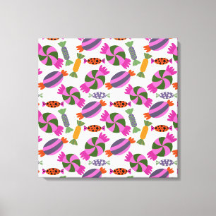 Candy pattern   Lollies pattern   lollipop 6 Canvas Print
