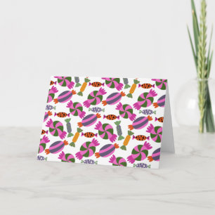 Candy pattern Lollies pattern lollipop 6 Card