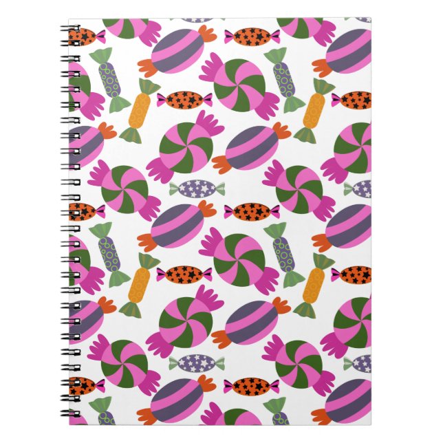 Candy pattern | Lollies pattern | lollipop 6 Notebook (Front)