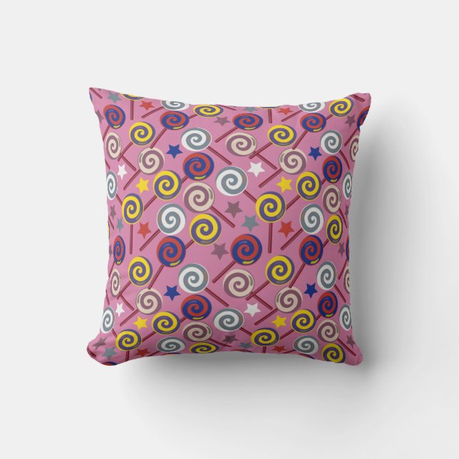 Candy pattern | Lollies pattern | lollipop 7 Cushion (Front)