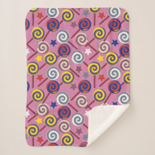 Candy pattern Lollies pattern lollipop 7 Sherpa Blanket