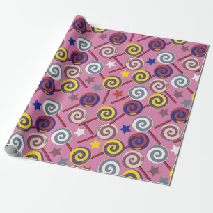 Candy pattern   Lollies pattern   lollipop 7 Wrapping Paper