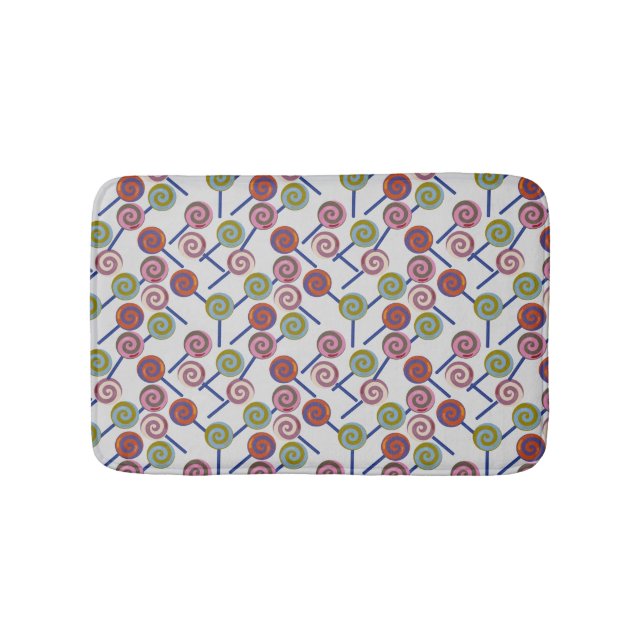 Candy pattern | Lollies pattern | lollipop 8 Bath Mat (Front)