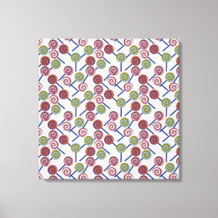 Candy pattern   Lollies pattern   lollipop 8 Canvas Print